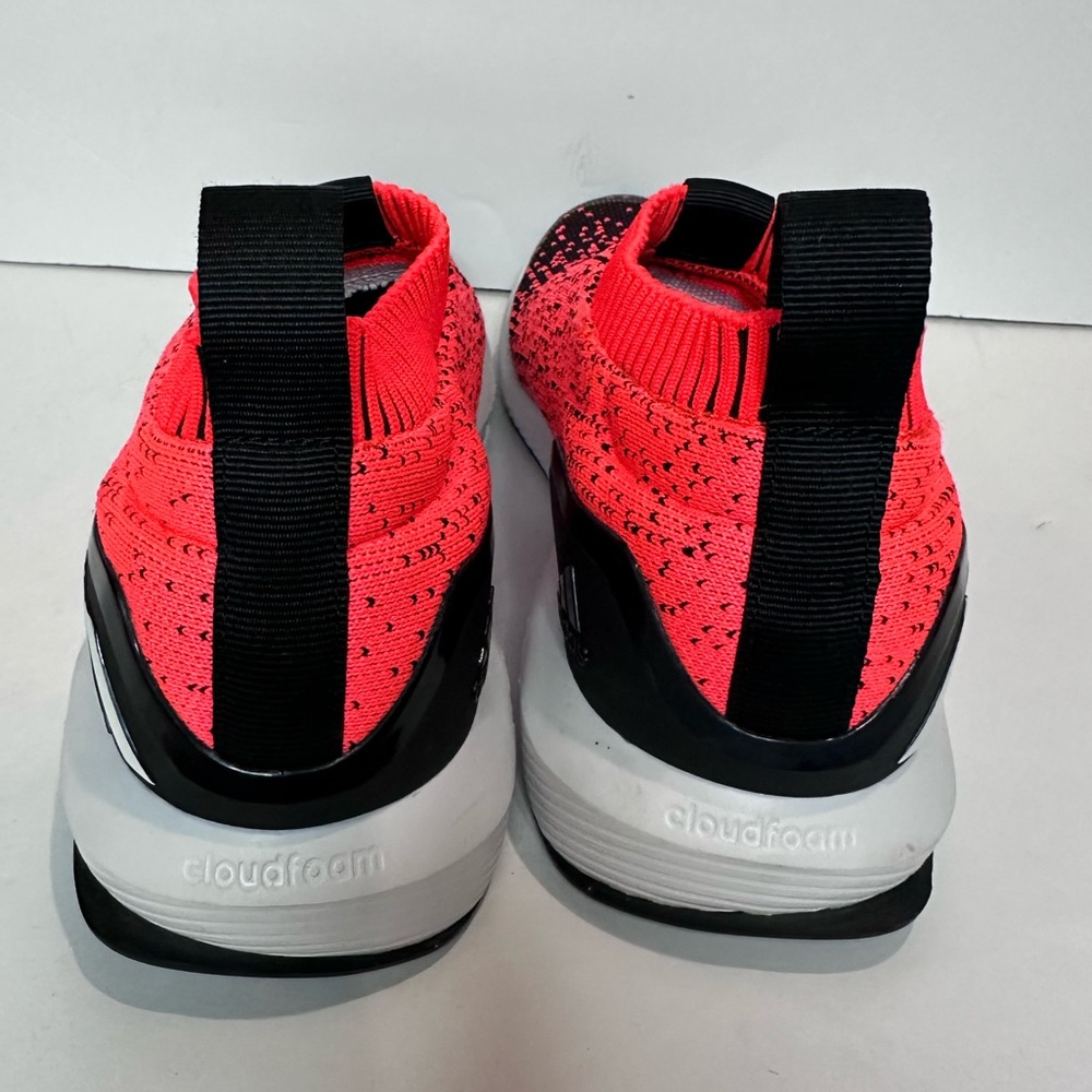 Adidas Neon Orange and Black Knit Slip-Ons - Picture 3 of 7